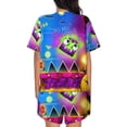 thumbnail image 3 of Lsque Geometry Dash Women's Short-Sleeved Pajama Set - 2 Piece Soft and Lightweight Sleepwear Set-3X-Large, 3 of 9