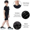 thumbnail image 5 of LANBAOSI 2 Pack Boys Athletic Athletic Dry Compression Short Sleeve T Shirts Size 7, 5 of 7