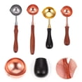 thumbnail image 4 of 4pcs Wax Spoon Wax Sealing Stamp Melting Spoon Wood Handle Copper Spoon, 4 of 7