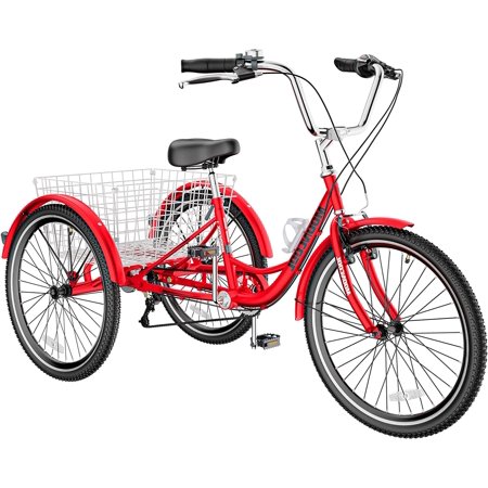 Tricycle for Adults, 3 Wheeled Bikes for Adults，Trike Cruiser Bike, w ...