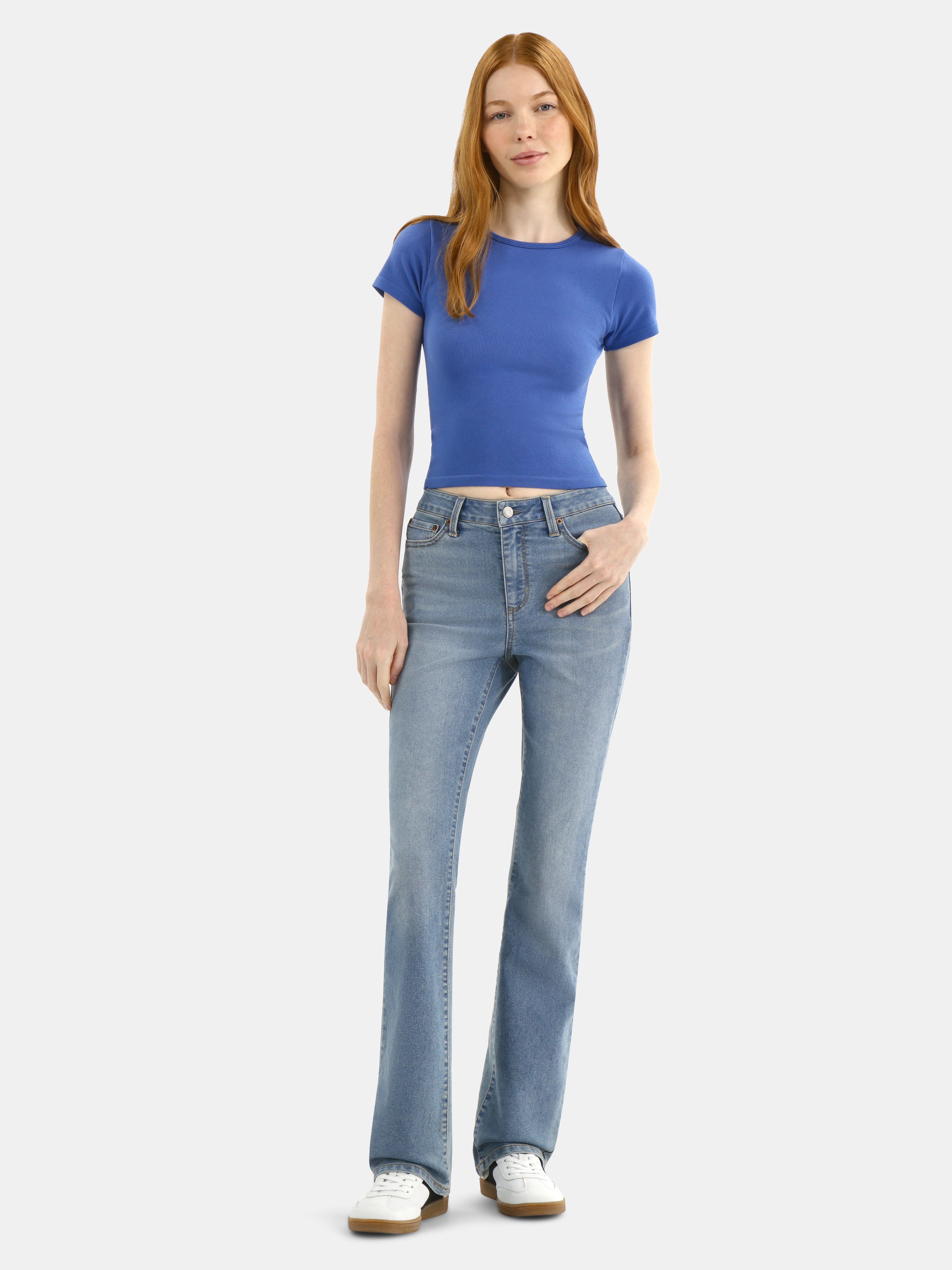 No Boundaries Stretch Denim Bootcut Jeans, 2-Pack, 32" Inseam, Women's Sizes 00-20