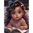 thumbnail image 1 of Cuadro de Lectura Niña Wdftyju Serie Personajes con diamantes de resina 30*40CM, 1 of 9