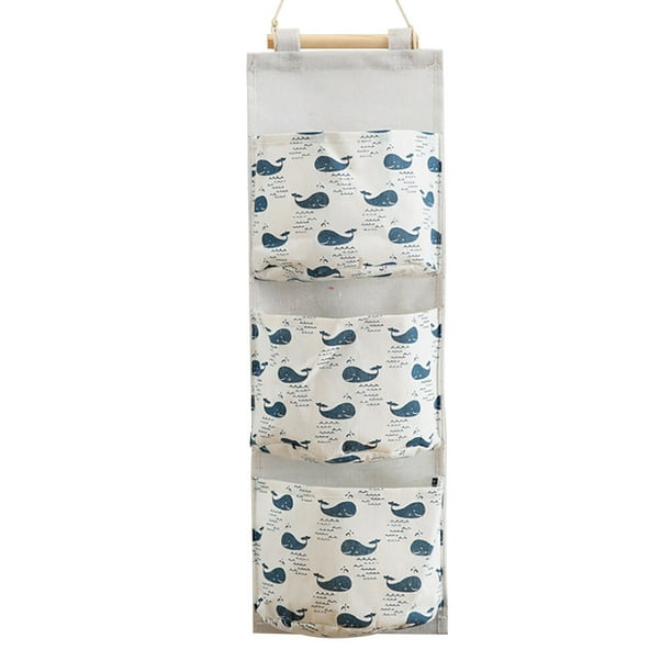 Bewildely Bolsa de almacenamiento para colgar en la pared con 3 rejillas, organizador de juguetes, bolsillo, bolsa para artículos diversos Type4 NO4
