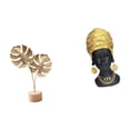thumbnail image 6 of CarpNettore Nordic Creative Metal Leaf Sculpture and African Woman Resin Figurine Abstract Tabletop Ornament for Home Decor Centerpiece Entrance Shelf Party, 6 of 8