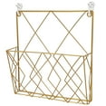 thumbnail image 1 of Revistero de pared de alambre, soporte para periódicos, exhibidor de revistas, soporte metálico para libros, estante de pared para folletos, archivador, 1 of 8