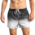 thumbnail image 2 of HAPIMO Mens Trends Swim Trunks Elastic Waist Lace-up Bathing Suits Holiday Beach Pants Summer Swimwear Gradient Color Print Trousers Board Shorts Gray XL, 2 of 6