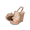 thumbnail image 4 of New Women Refresh Kama-02 PU Peep Toe Perforated Slingback Platform Wedge Sandal, 4 of 6