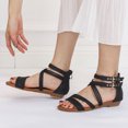 thumbnail image 4 of LSLJS Sandales pour Femmes, Talon Compensé Sandales Tissées Polyvalentes à Boucle Surdimensionnée Chaussures Romaines, 4 of 6