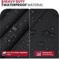 thumbnail image 4 of Grill Cover Compatible with Weber Q2000 Q300 Q3000 Q3200 Series with Cart, Compared to Weber 7112, Heavy Duty Waterproof Full Length BBQ Grill Cover 57 Inch, All Weather Protection, Black, 4 of 7