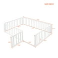 thumbnail image 7 of Gewnee Full Size Montessori Bed for Toddler, Wood Floor Bed Frame with Fence and Door, White, 7 of 7
