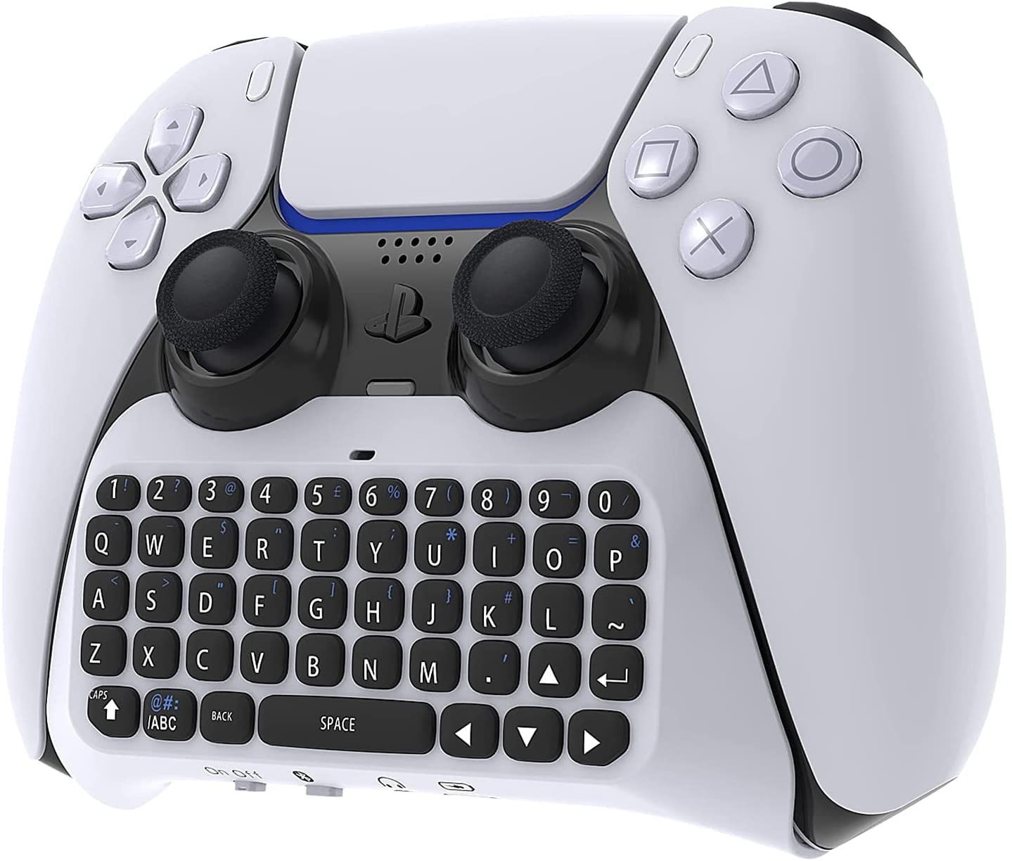 Mcbazel PS5 Controller Keyboard Rechargeable Gamepad Wireless Keyboard with Controller Holder Clip for PS5 Controller