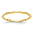 thumbnail image 1 of Diamond2Deal 14k Jaune Gold 1.2mm Perles Femmes Empilable Band Size 10, 1 of 3