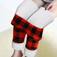 thumbnail image 2 of ManxiVoo Women's Elastic High Waist Fleece Lined Printed Leggings for Thermal Comfort in Winter Workout and Daily Use L Size Red, 2 of 8
