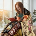 thumbnail image 2 of Book Lovers Gifts Blanket 50*60", Gifts for Book Lovers Women/Reader, Book Reader Gifts, Librarian Gifts, Book Blanket, Bookish Gifts, Book Gifts, African American Black Girl Reading Gifts, 2 of 6