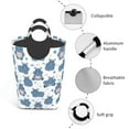 thumbnail image 4 of Picia Cute Hippos Laundry Basket With Handles Laundry Hamper Toys Storage Organizer Foldable Bucket Washing Bin Dirty Clothes Bag For Home Bathroom Bedroom Dorm, 4 of 6