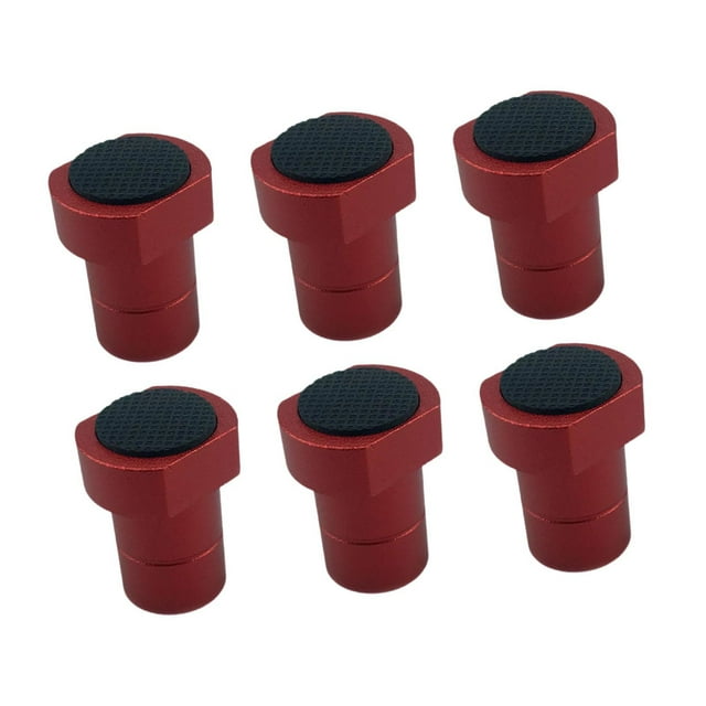 S SERENABLE 6 Pcs Établi Banc Frein de Table pour Chiens Arrêt de Menuiserie pour Serrage de Trou de Chien Rouge 19mm