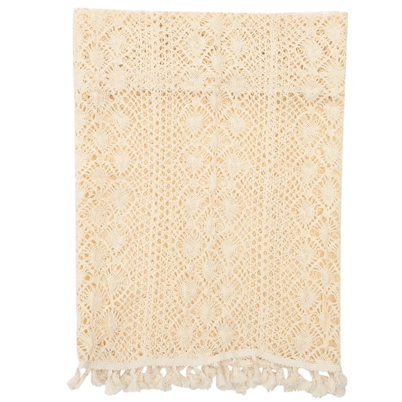 OULII Room Divider Curtain For Living Room Window Khaki Cotton Thread Washable 1Pack