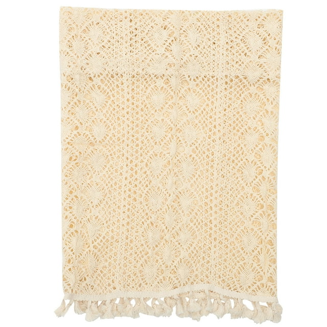 OULII Room Divider Curtain For Living Room Window Khaki Cotton Thread Washable 1Pack