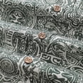 thumbnail image 5 of Tiki Shirt Men's Vintage Hawaiian Shirt Cotton Button-down Short Sleeve Aloha Shirt Guardian Totem, 5 of 9