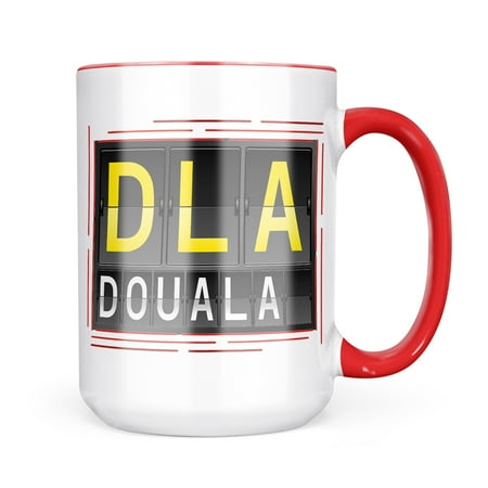 

Neonblond DLA Airport Code for Douala Mug gift for Coffee Tea lovers