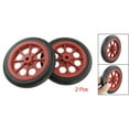 thumbnail image 2 of 2 Pcs Replaceable Shopping Basket Cart 4.4" Wheels Red Black, 2 of 3
