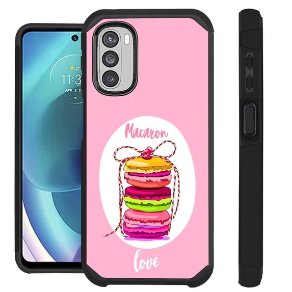 Compatible with Motorola Moto G 5G (2022) Hybrid Fusion Guard Phone Case Cover (Macaron Love)