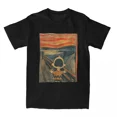 thumbnail image 5 of Camiseta de algodón para hombre con diseño artístico de Snoopy, Charlie Brown, Peanuts, Scream, cuello redondo, manga corta, idea de regalo, 5 of 5