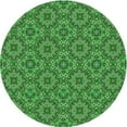 thumbnail image 1 of Ahgly Company Machine Washable Indoor Round Transitional Deep Emerald Green Area Rugs, 8' Round, 1 of 7
