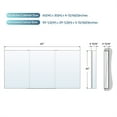 thumbnail image 3 of 60" x 30" Tri-view Medicine Cabinet with Mirror, Surface Mount or Recessed Mirror Medicine Cabinet for Bathroom, Anodized Chrome Aluminum, Bathroom Mirror Cabinet with Storage, Three Door, 3 of 9