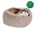 thumbnail image 4 of FurHaven Pet Products Round Plush Ball Dog Bed - Shell, Large - 34", 4 of 14