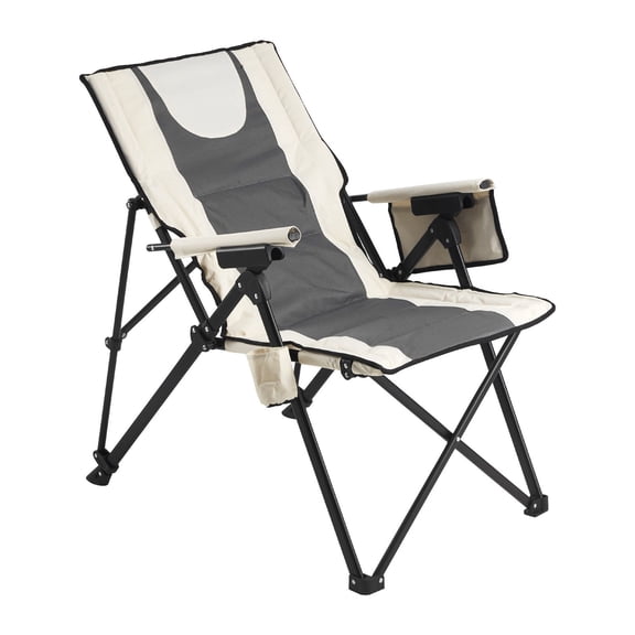 Portable Reclining Camping Chair with Headrest,3-Position Adjustable Outdoor Chair for Beach,Lawn,and Travel,Supports 260lbs