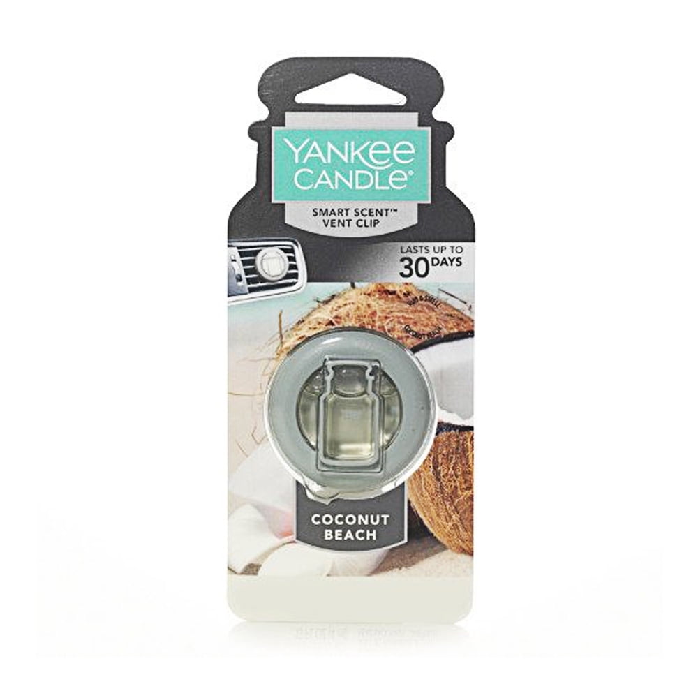 Yankee Candles Car Freshener SmartScent Vent Clips, Coconut Beach