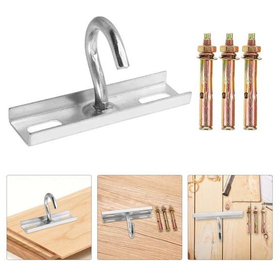 LEDMOMO Heavy Duty Ceiling Hook Metal Hook Silver 1Set