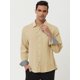 thumbnail image 2 of Camisa de vestir de oficina Lars Amadeus de manga larga con botones y cuello a cuadros Caqui L, 2 of 6