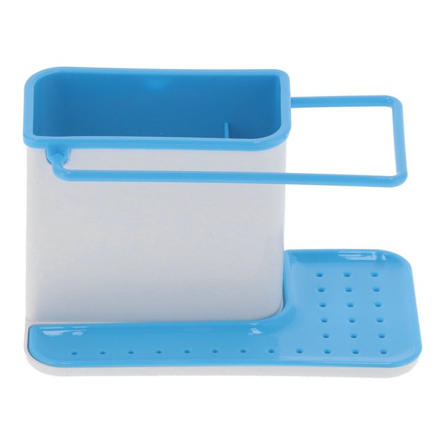 Estante de drenaje Soporte para paños de cocina Organizador de almacenamiento de baño Contenedor de jabón de escritorio Suministros de ducha de baño para baño Ducha Cocina InodoroAzul