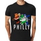 thumbnail image 1 of Camiseta divertida de manga corta con estampado de los Philly Mascots - Eagles para hombre, colección PR negra. Para adultos, hombres, mujeres, adolescentes, jóvenes y uso informal., 1 of 7