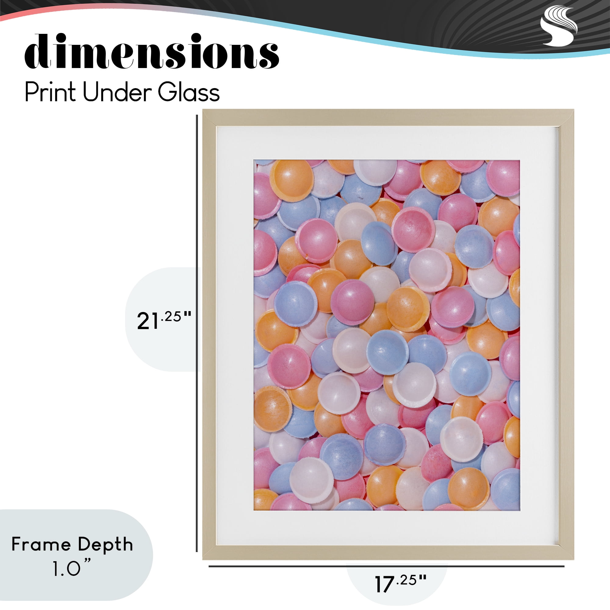 Stupell Industries Retro Pastel Candies Birch Framed Print Under Glass, design by LISH Creative