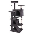 thumbnail image 2 of ZENSTYLE 55-in Cat Tree & Condo Scratching Post Tower, Dark Gray, 2 of 10