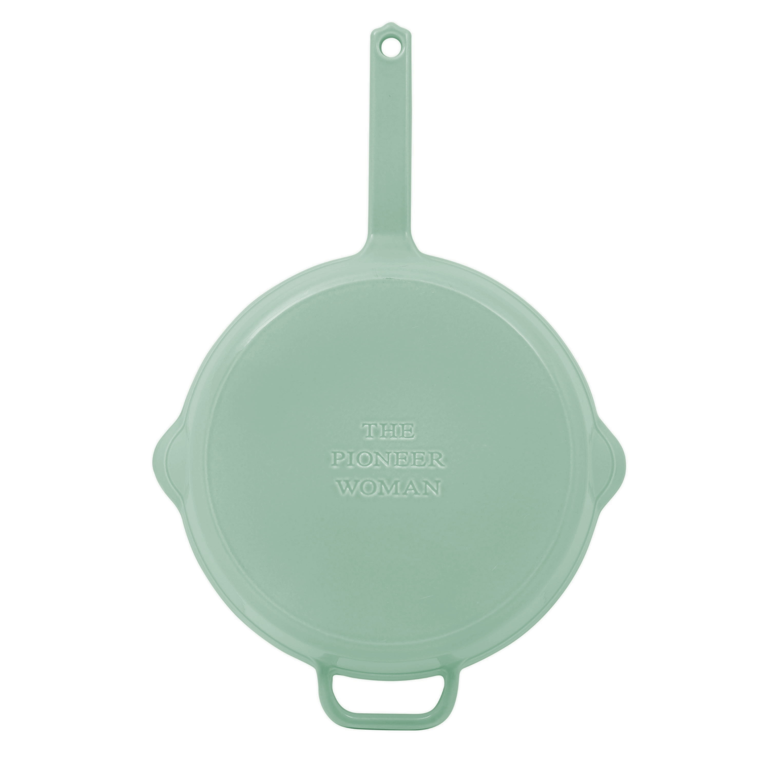 The Pioneer Woman 12-Inch Enameled Cast Iron Skillet Oven Safe, Green
