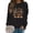 Black, variant on Baggy Crewneck Sweatshirt for Women Long Sleeve Drop Shoulder Fall Travel