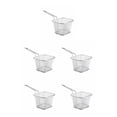 thumbnail image 1 of senveriont French Fries Baskets DIY Tableware Household Accessories Kitchen Supply Potato Chips Multi-function Baking Tool Silver 10.5*8.5*6.5cm 5Set, 1 of 6