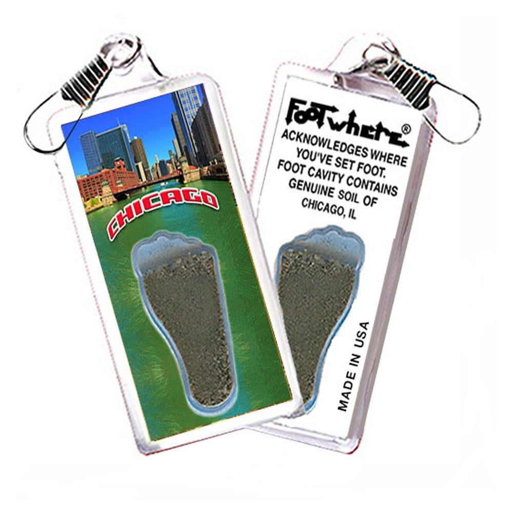 Chicago FootWhere® Souvenir Lanyards.(CHI300 - Assorted) 6 Piece Set.
