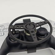 Mini Steering Wheel for PS5 / PS5 Pro / PS5 Slim Game Controller, 3D Printed Auxiliary Racing Wheel Attachment for Gamepad, Easy Assembly Driving Accessory
