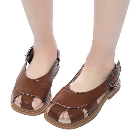 

RUICUW Children Shoes Flat Sandals Hollow Beach Shoes Fashion Soft Sole Girls Boys Casual Sandals 7-8 Years