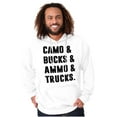 thumbnail image 3 of Camo Bucks Trucks Cute Hunter Son Men's Big & Tall Graphic Hoodie Brisco Brands 5X, 3 of 5