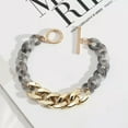 thumbnail image 5 of Tortoise Shell Acrylic Link Chain Bracelet for Girls Flat Cuban Resin Bangles, 5 of 8