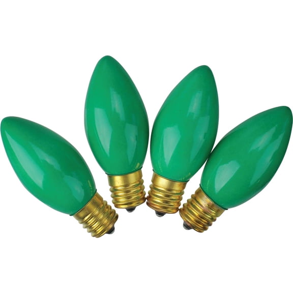 Home Impressions C9 Green Ceramic 125V Replacement Light Bulb (4-Pack) 900974