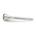 thumbnail image 3 of 925 Sterling Silver High 5mm August Stackable Ring Birthstone Gemstone Peridot Crystal, 3 of 7