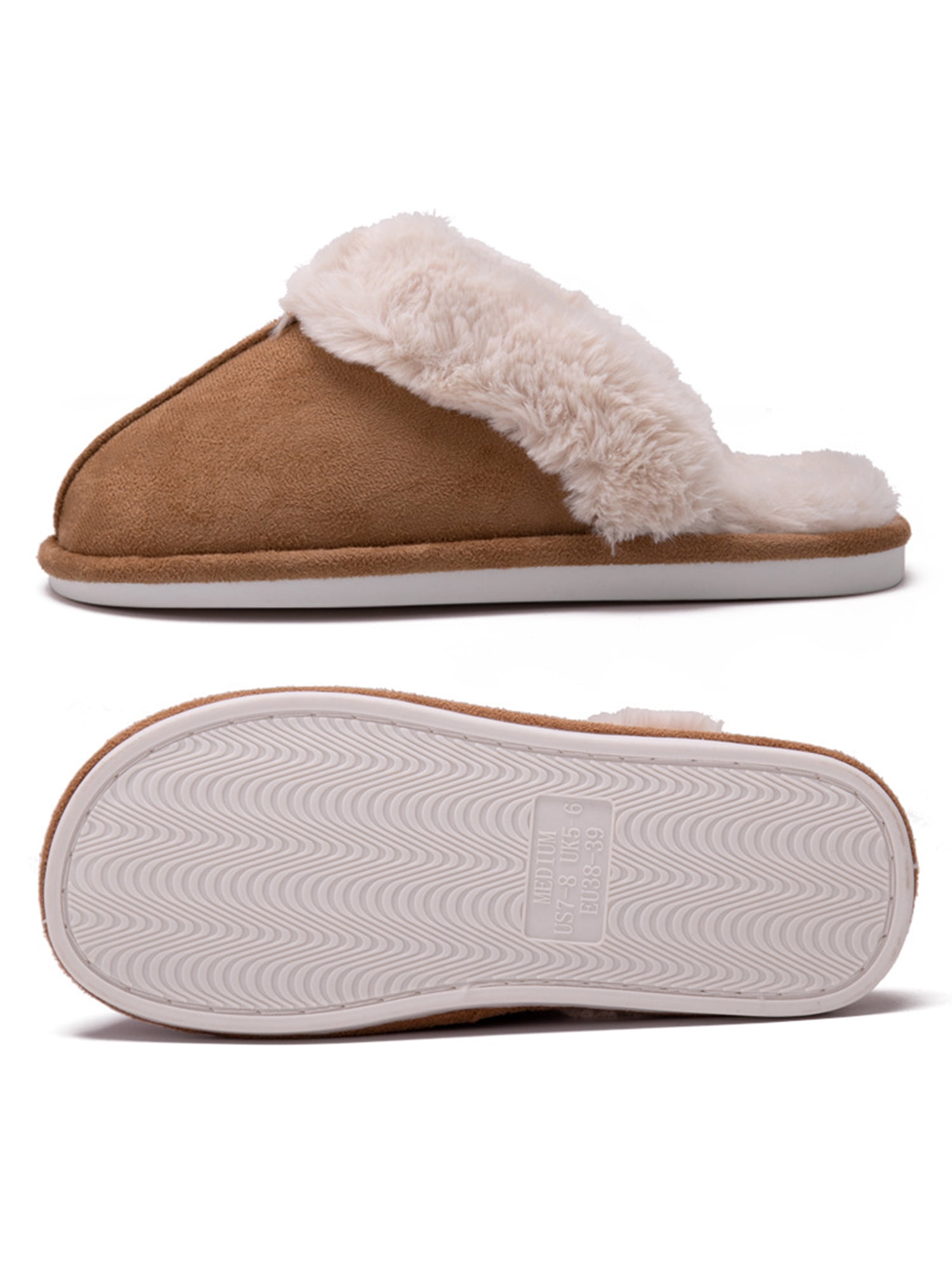 Sanviglor Unisex Clogs Slipper Fluffy Slippers Memory Warm Shoes Comfort Breathable Mules Slides Non-slip Soft Home Shoe Khaki 9.5-10 - Walmart.com