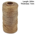 thumbnail image 1 of Cordón de yute natural de 200 m, cordón decorativo de 1 mm para manualidades, perfecto para manualidades y manualidades, jardinería, cuerda de cáñamo fina tejida a mano, 1 of 3